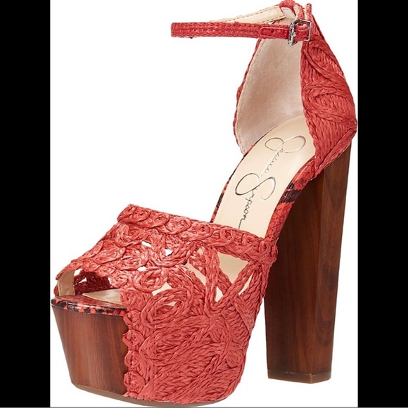 Darker coral Jessica Simpson beautiful heel - Dani - Picture 2 of 5